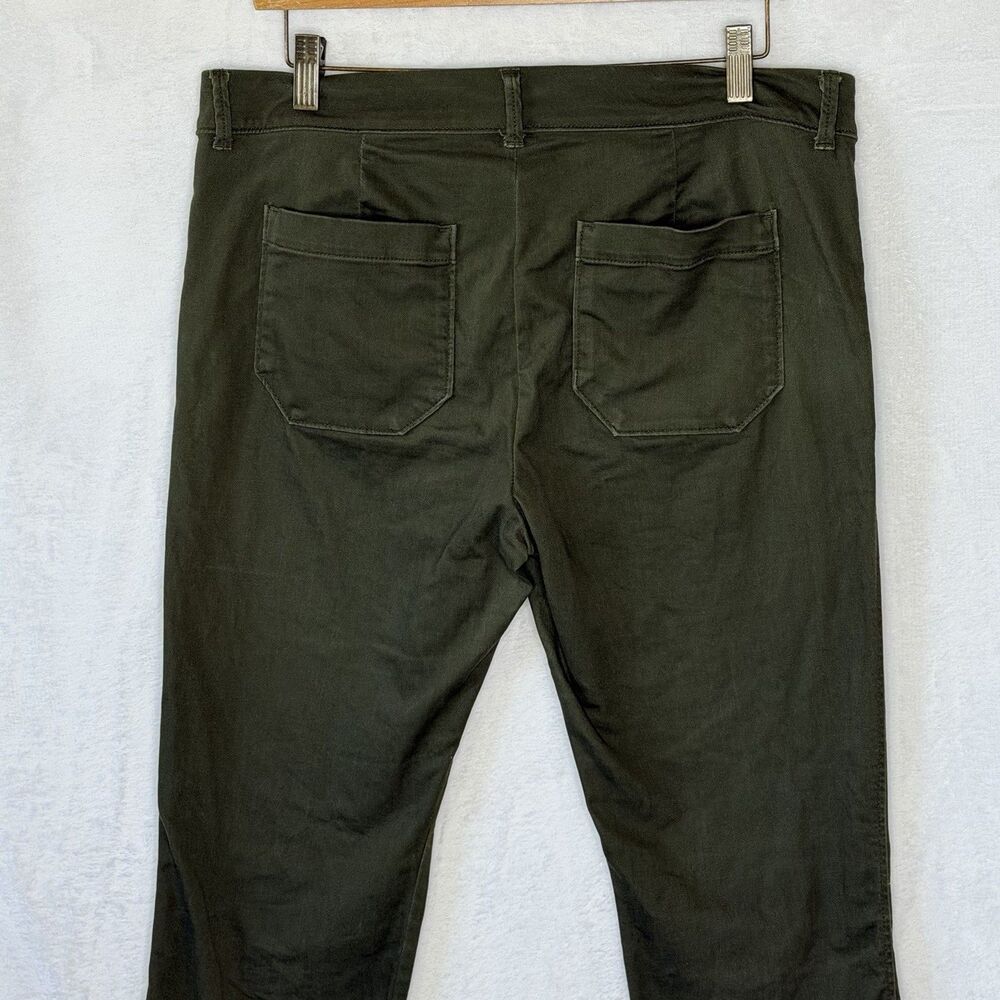 Old Navy Pixie Sateen Pants Women's 10 Tapered Ankle Stretch Olive Green Casual - Picture 9 of 16
